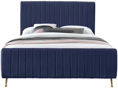 Zara Full Bed in Blue by Meridian Furniture