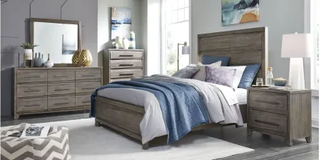 Hearst Solid Wood Full-Size Panel Bed by Bellanest