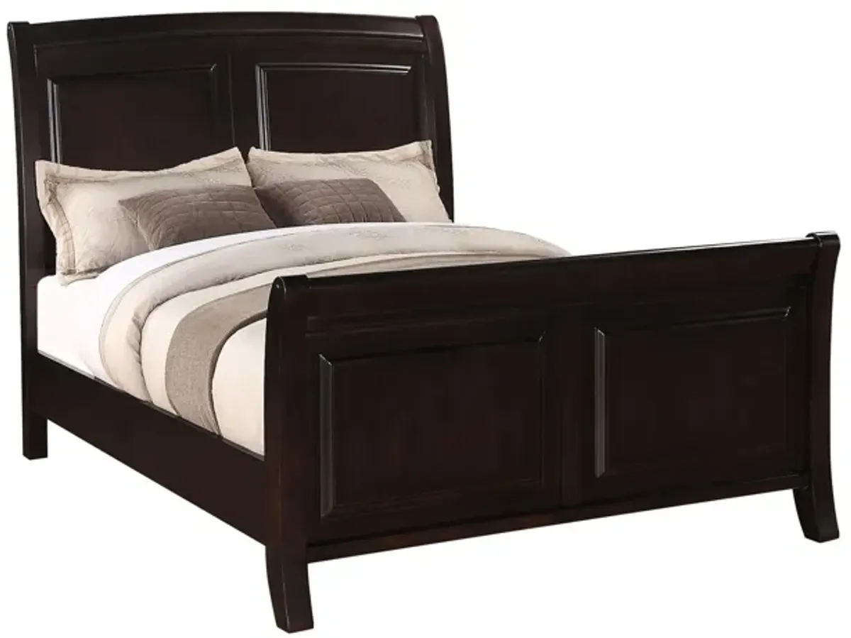 Rae Sleigh Bed in Cappuccino by Glory Furniture