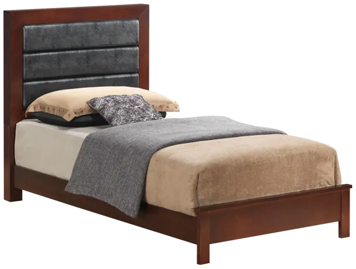 Burlington Upholstered Bed in Cherry by Glory Furniture