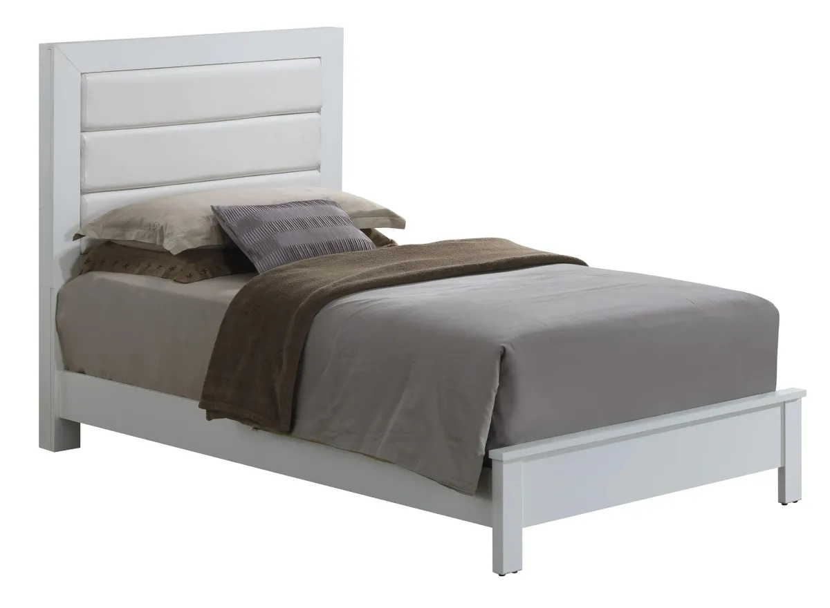 Burlington Upholstered Bed in White by Glory Furniture