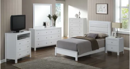 Burlington Upholstered Bed in White by Glory Furniture