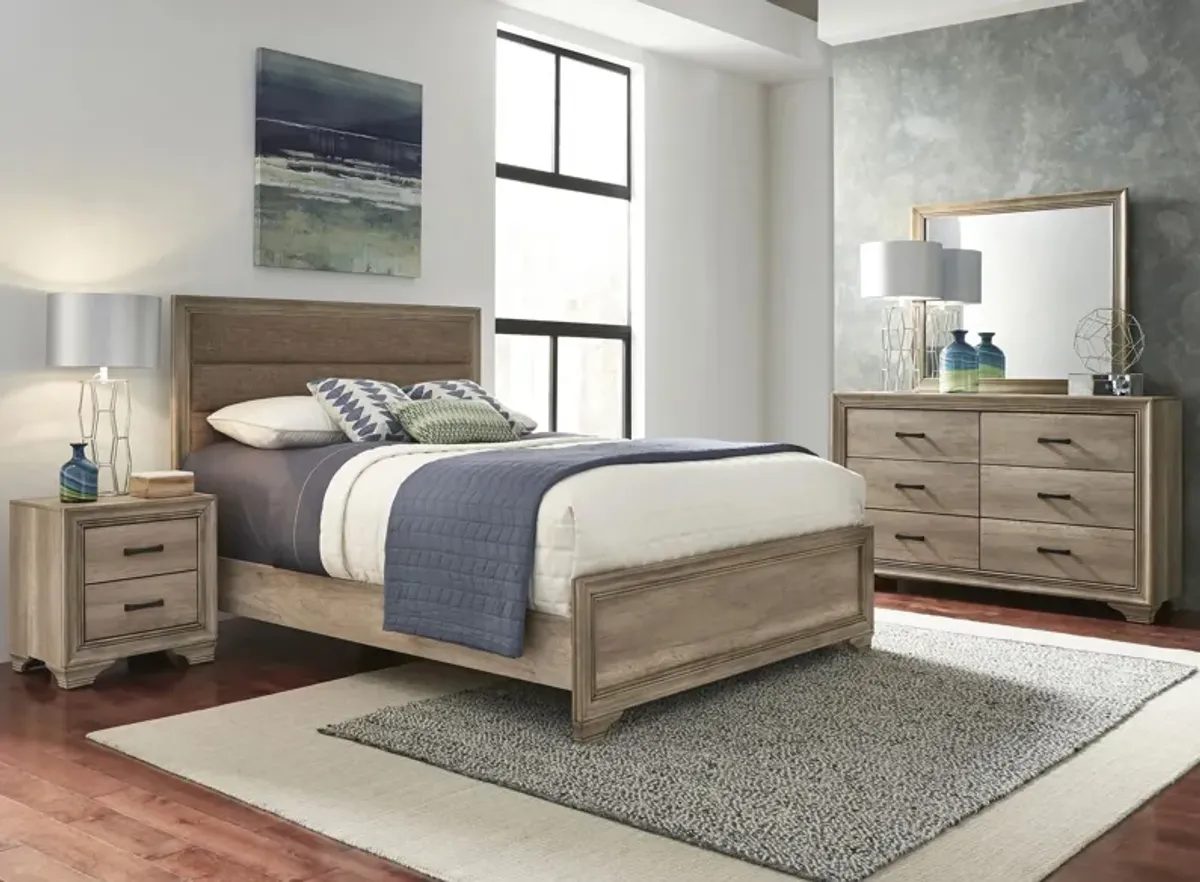 Sun Valley 4-pc. Upholstered Bedroom Set in Light Brown by Liberty Furniture