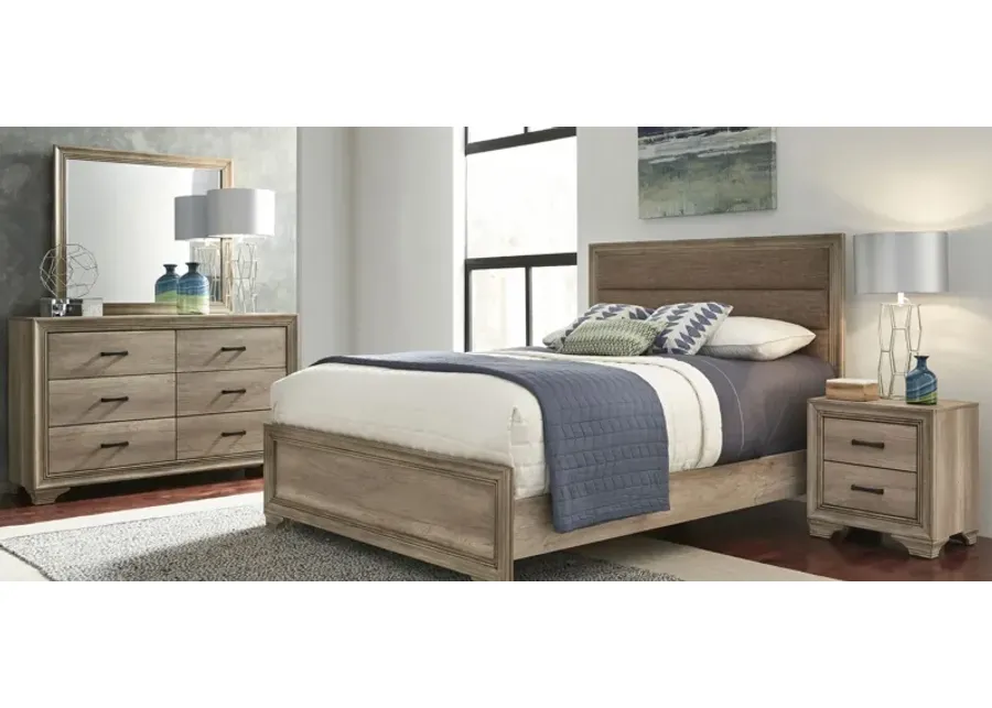 Sun Valley 4-pc. Upholstered Bedroom Set in Light Brown by Liberty Furniture