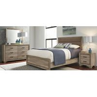 Sun Valley 4-pc. Upholstered Bedroom Set in Light Brown by Liberty Furniture