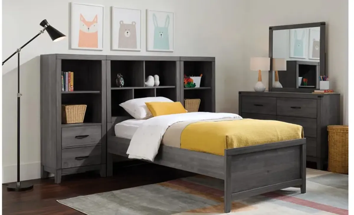 Piper Bed w/ 2 Bookshelf Nightstands