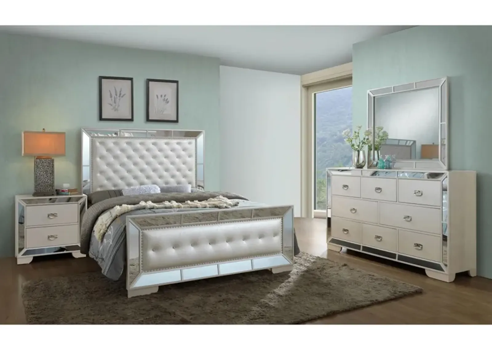 Hollywood Hills 4-pc. Upholstered Bedroom Set