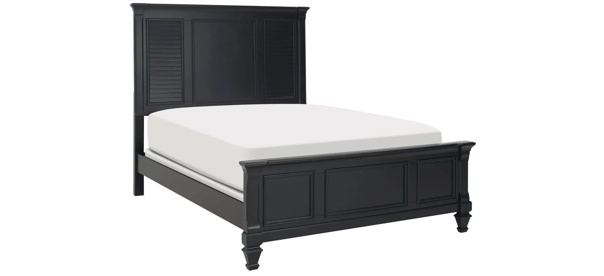 Asher Panel Bed in Black by Bellanest