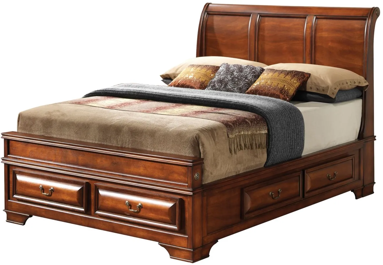 Sarasota 4-pc. Storage Bedroom Set in Brown by Glory Furniture