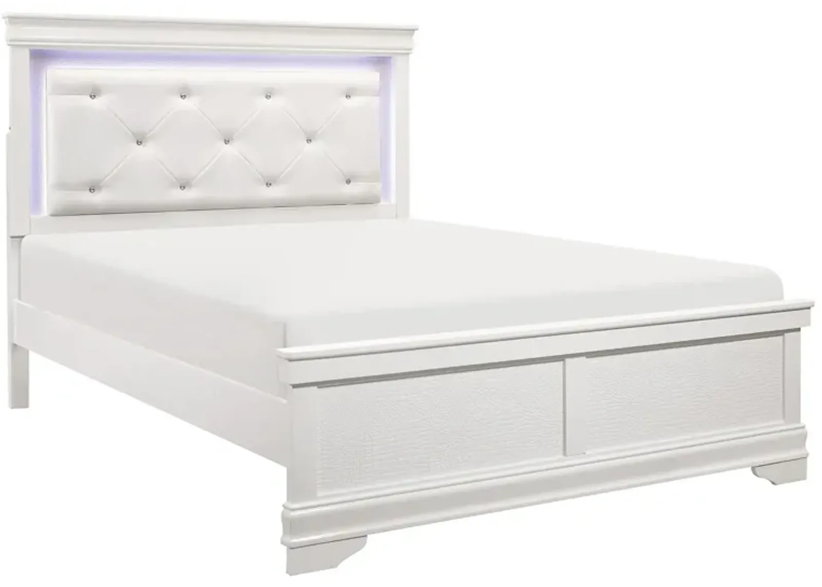 Whiting Upholstered Bed in White by Homelegance