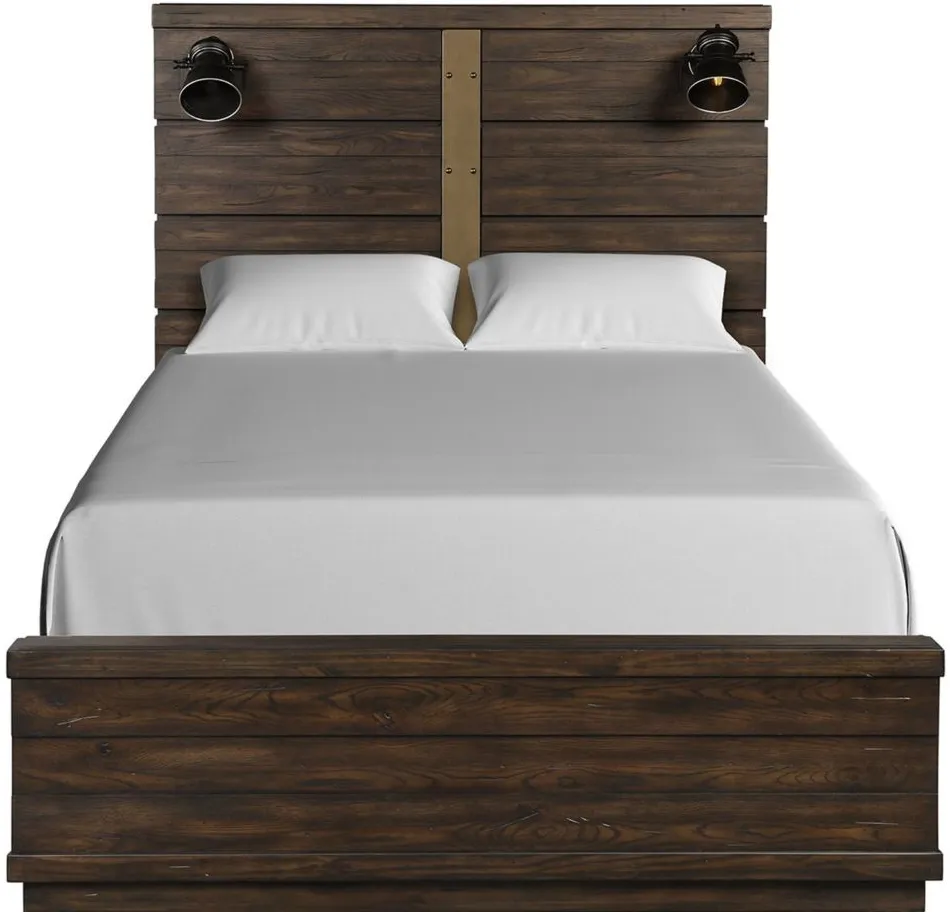 Edison Panel Bed in Brown by Bernards Furniture Group