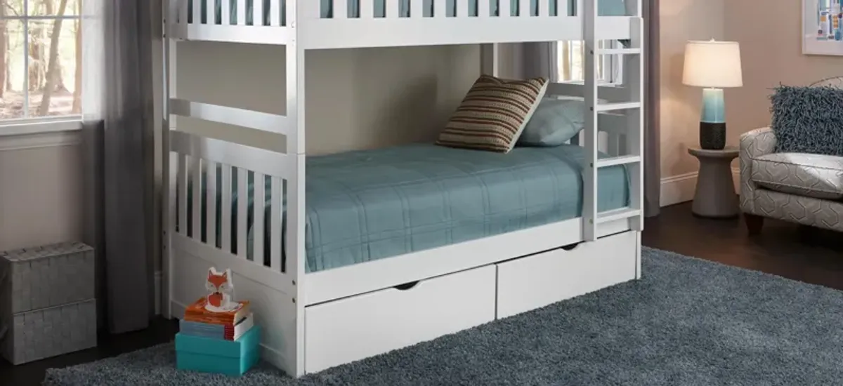 Belisar Twin-Over-Twin Storage Bunk Bed