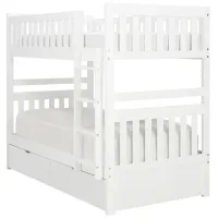 Belisar Twin-Over-Twin Storage Bunk Bed in White by Bellanest