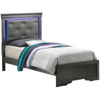 Lorana Twin Bed in Metalic Black by Glory Furniture