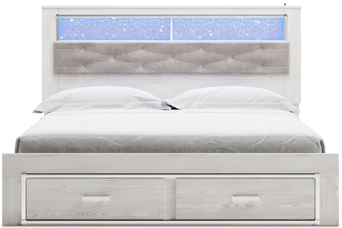 Altyra King Bookcase Bed with Storage in White by Ashley Furniture