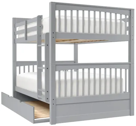 Jordan Full-Over-Full Bunk Bed w/ Trundle in Gray by Hillsdale Furniture