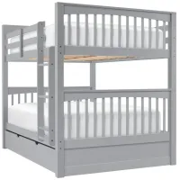 Jordan Full-Over-Full Bunk Bed w/ Trundle in Gray by Hillsdale Furniture