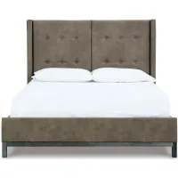 Wittland Queen Upholstered Panel Bed in Brown by Ashley Furniture