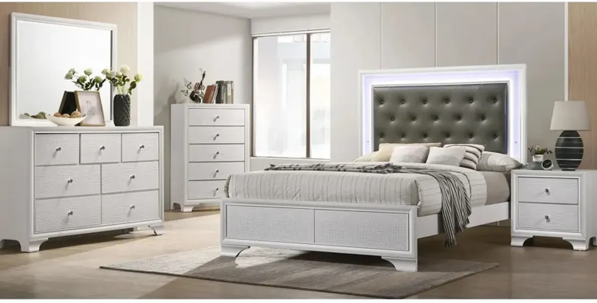 Lyssa 4-pc. Bedroom Set in FROST by Crown Mark