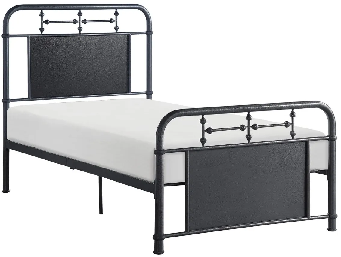 Gossamer Metal Platform Bed in Mottled Silver by Homelegance