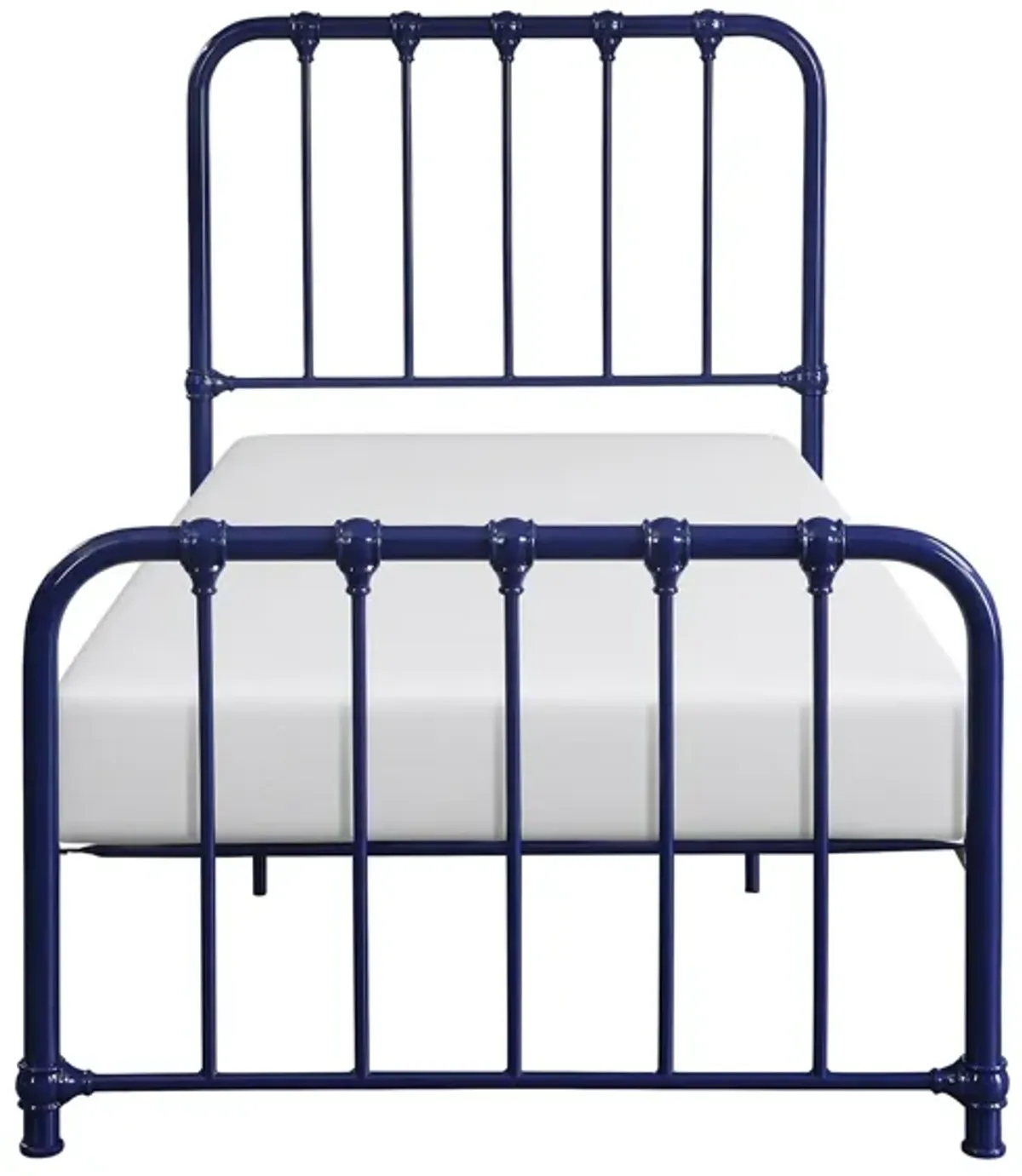 Kimmy Metal Platform Bed in Navy Blue by Homelegance