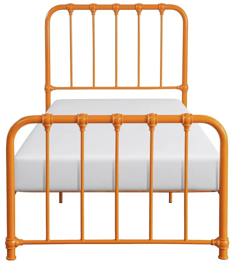 Kimmy Metal Platform Bed in Orange by Homelegance