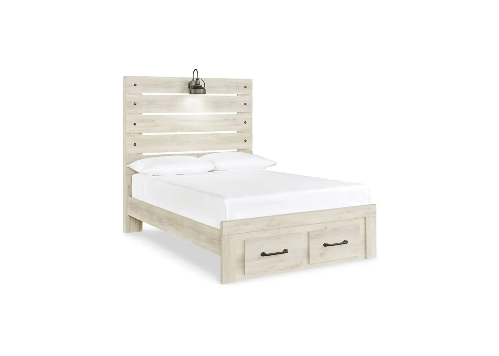 Luna Storage Bed in Whitewash by Ashley Furniture