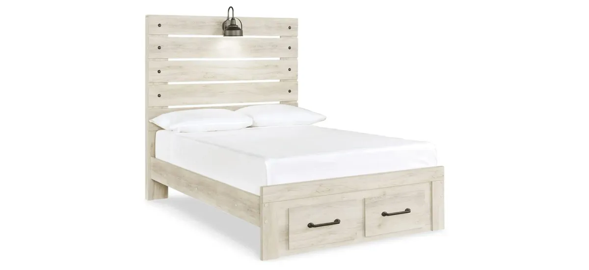 Luna Storage Bed in Whitewash by Ashley Furniture