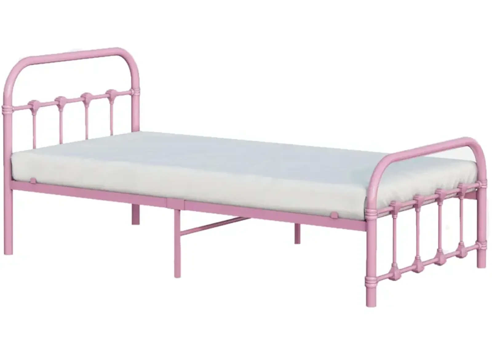 Melissa Metal Twin Bed in Pink by BK Furniture