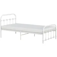 Melissa Metal Twin Bed in White by BK Furniture