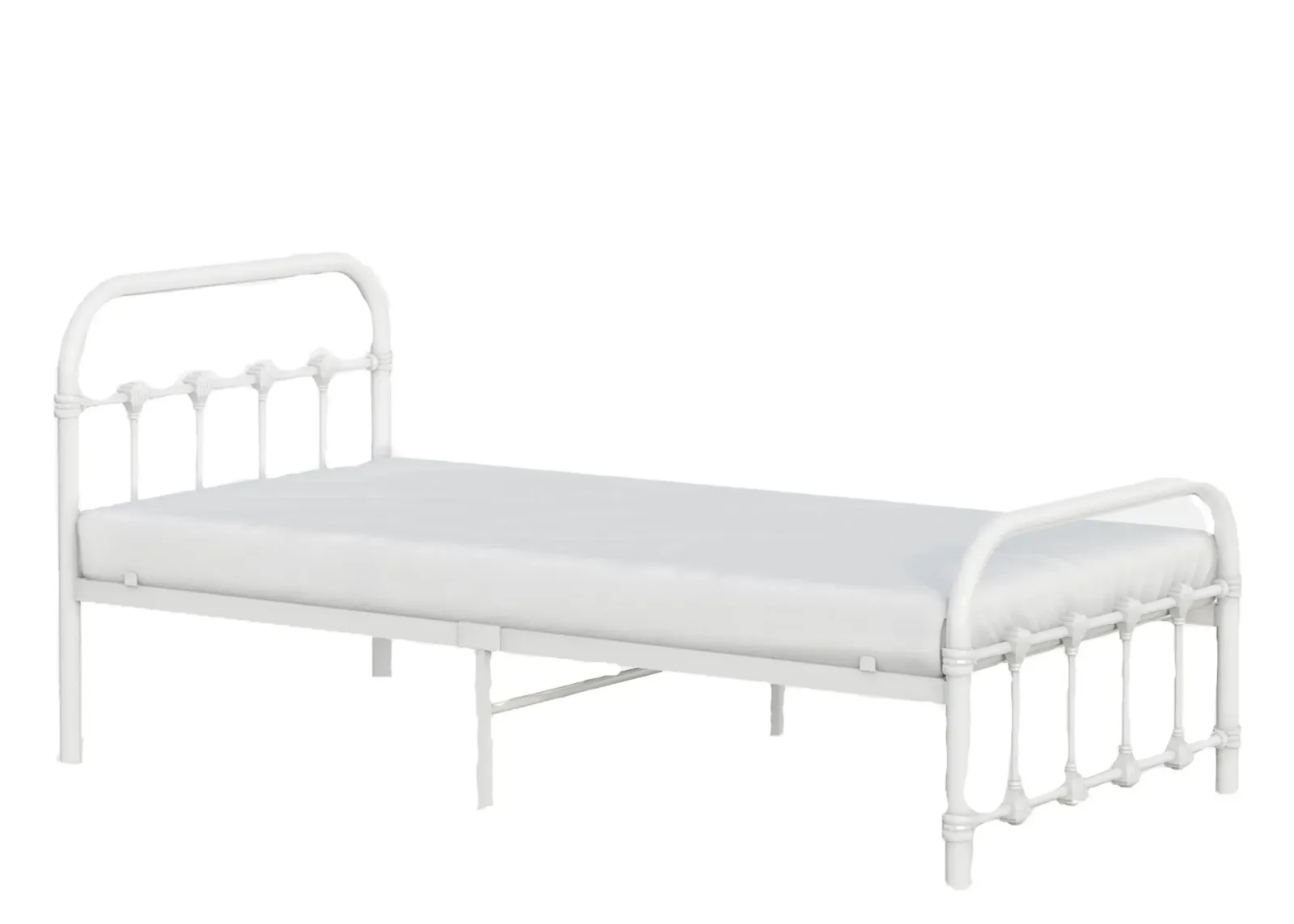 Melissa Metal Twin Bed in White by BK Furniture