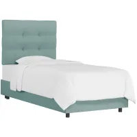 Linder Bed in Linen Seaglass by Skyline