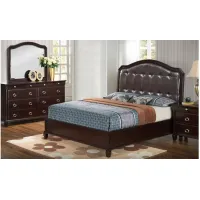 Abbot 4-pc. Upholstered Bedroom Set in Cappuccino by Glory Furniture