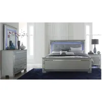 Brambley 4-pc. Upholstered Bedroom Set in Gray by Homelegance