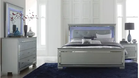 Brambley 4-pc Upholstered Bedroom Set in Gray by Homelegance