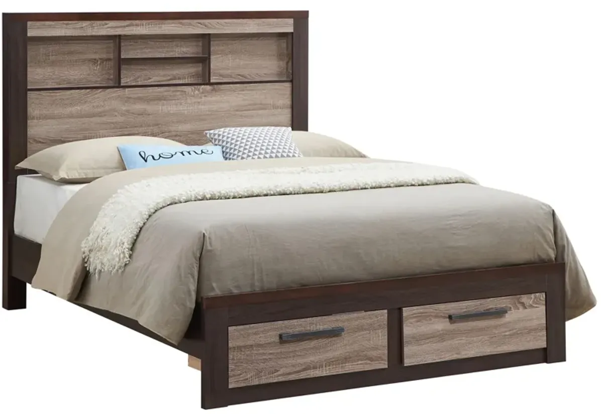 Magnolia Storage Bed in Gray/Brown by Glory Furniture