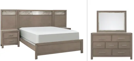 Armory 7-pc. Wall Bed Bedroom Set in Gray by Davis Intl.