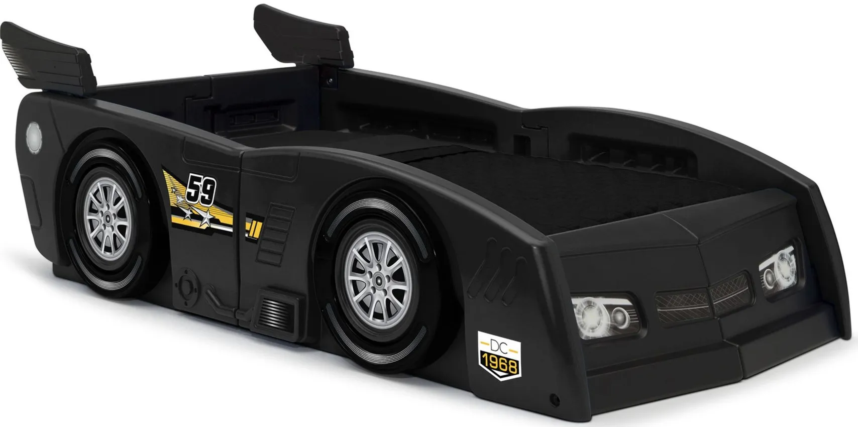 Grand Prix Race Car Bed by Delta Children in Black by Delta Children