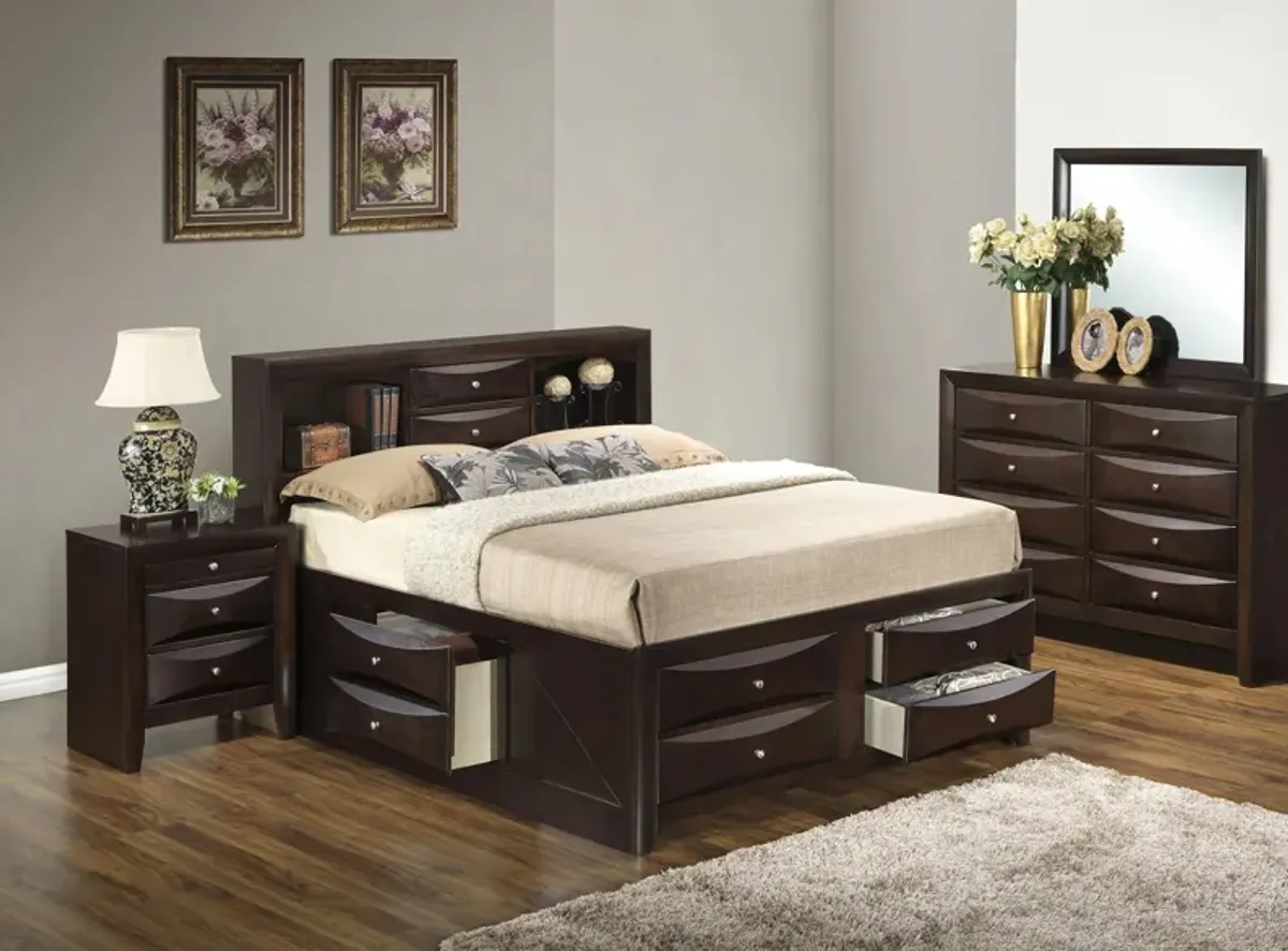 Marilla 4-piece Captain's Bedroom Set in Cappuccino by Glory Furniture