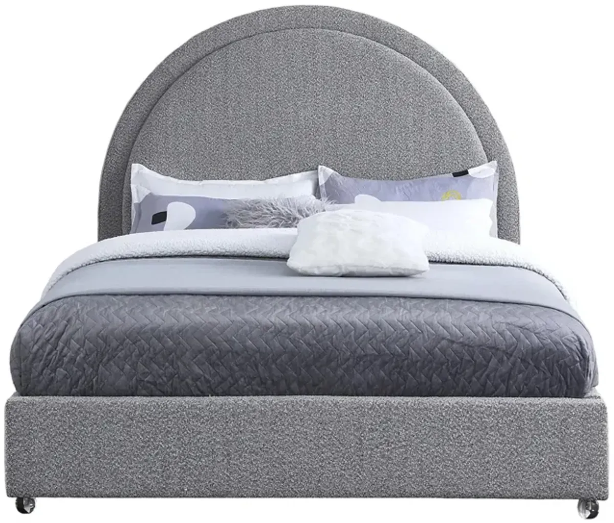 Milo Queen Bed in Gray by Meridian Furniture