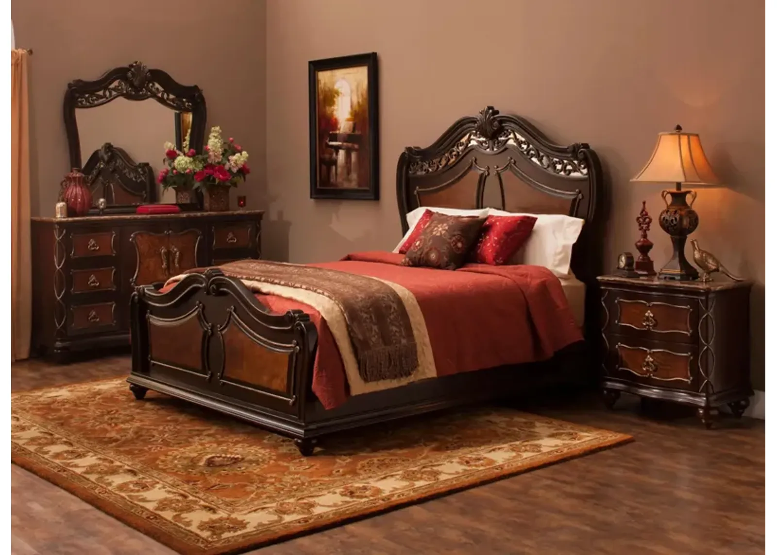 Palazzo 4-pc. Bedroom Set in Mocha by Najarian