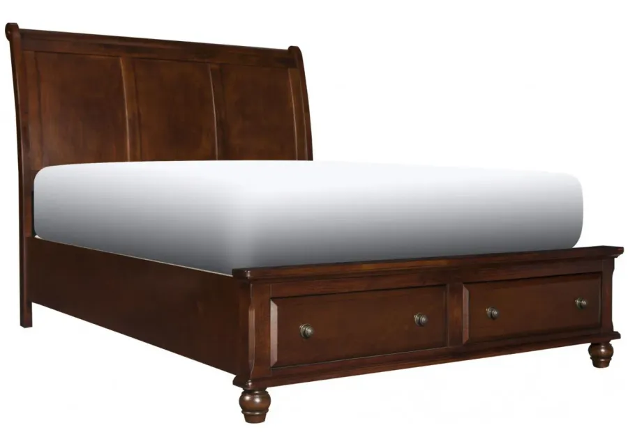 Clarion Full Platform Storage Bed in Brown Cherry by Bellanest