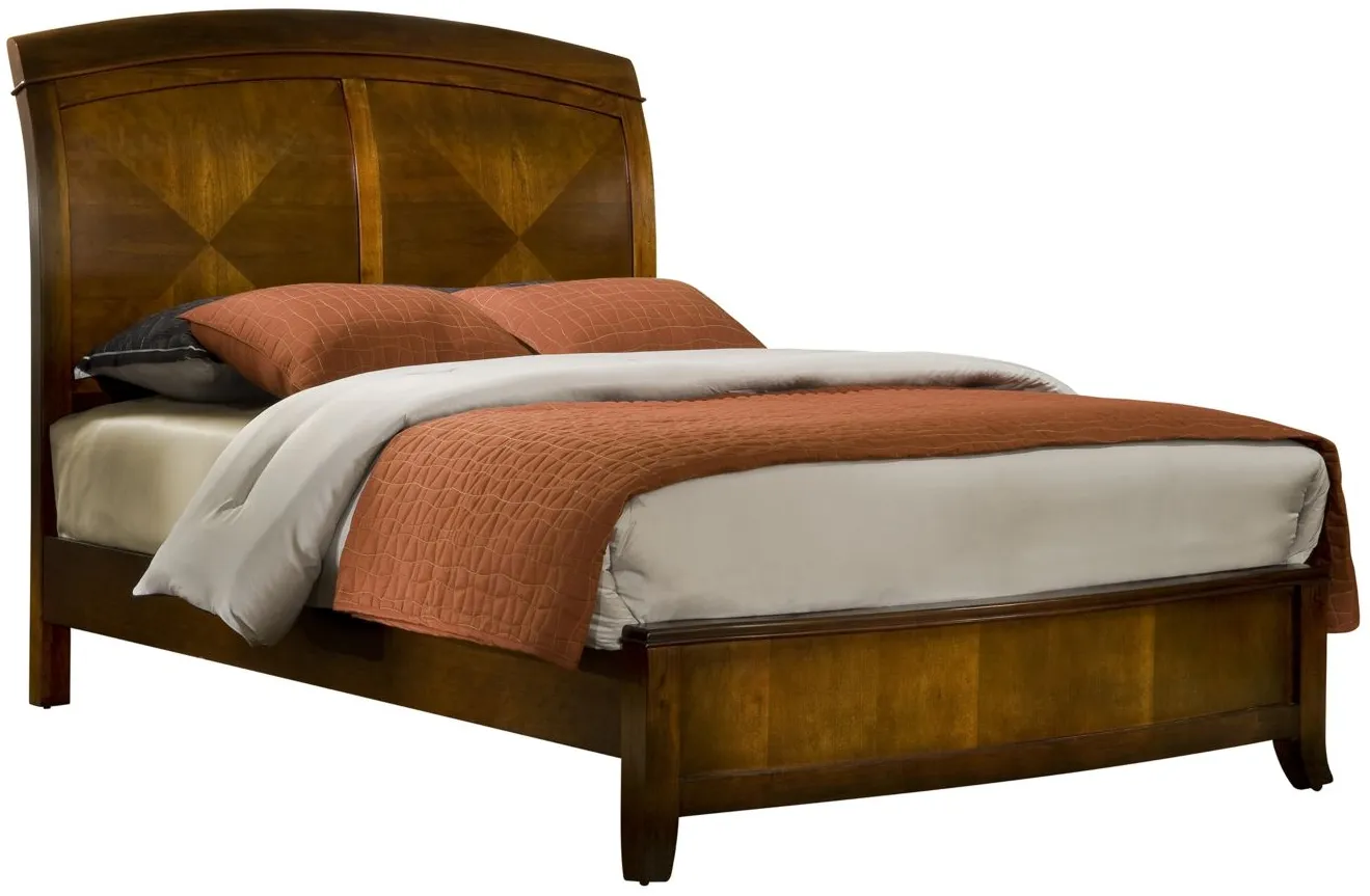 Sullivan Sleigh Bed in Cinnamon by Bellanest