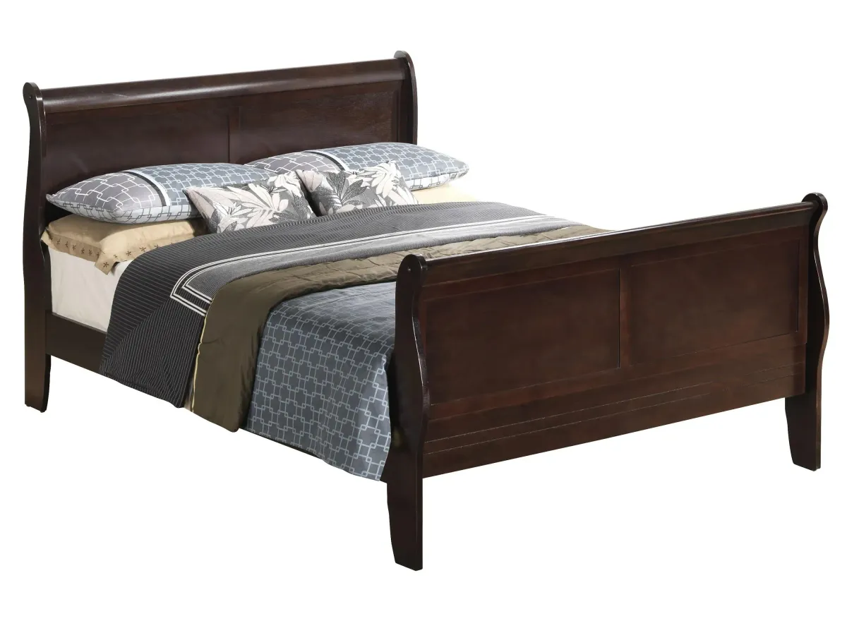 Rossie Sleigh Bed in Cappuccino by Glory Furniture