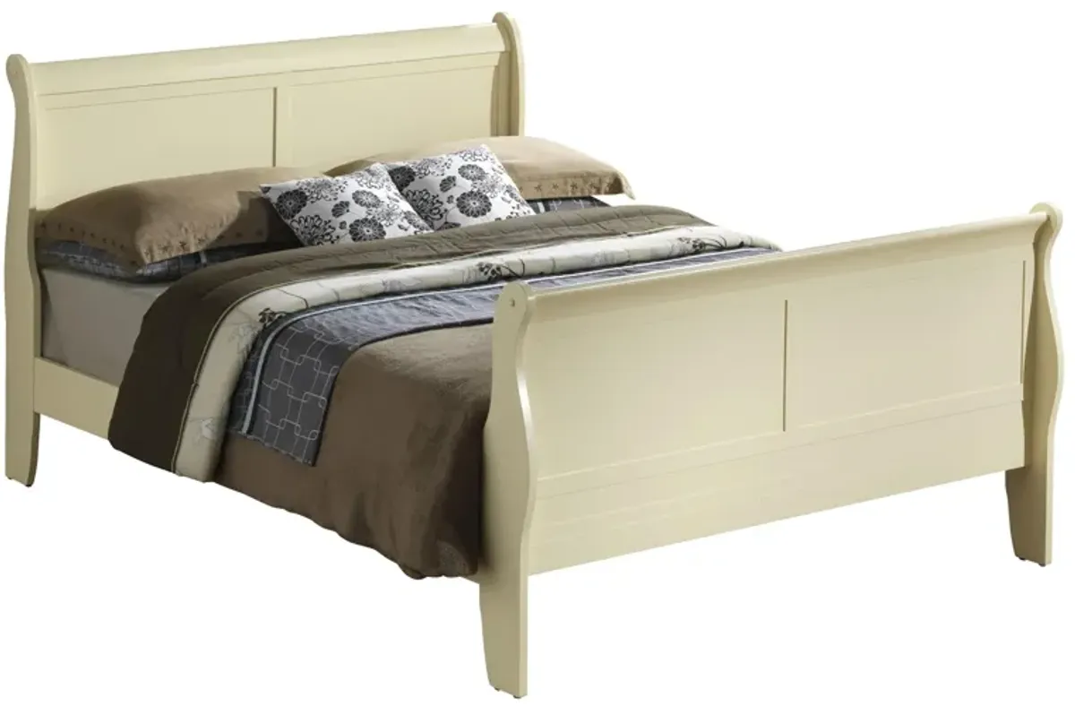 Rossie Sleigh Bed in Beige by Glory Furniture