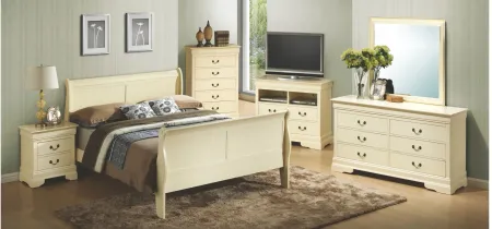 Rossie Sleigh Bed in Beige by Glory Furniture