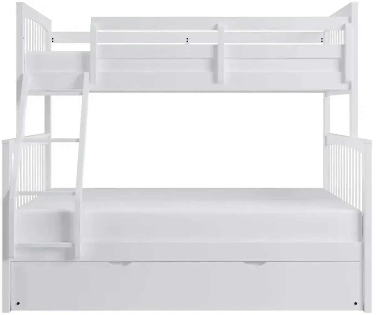 Apollo Bunk Bed with Trundle in White by Bellanest