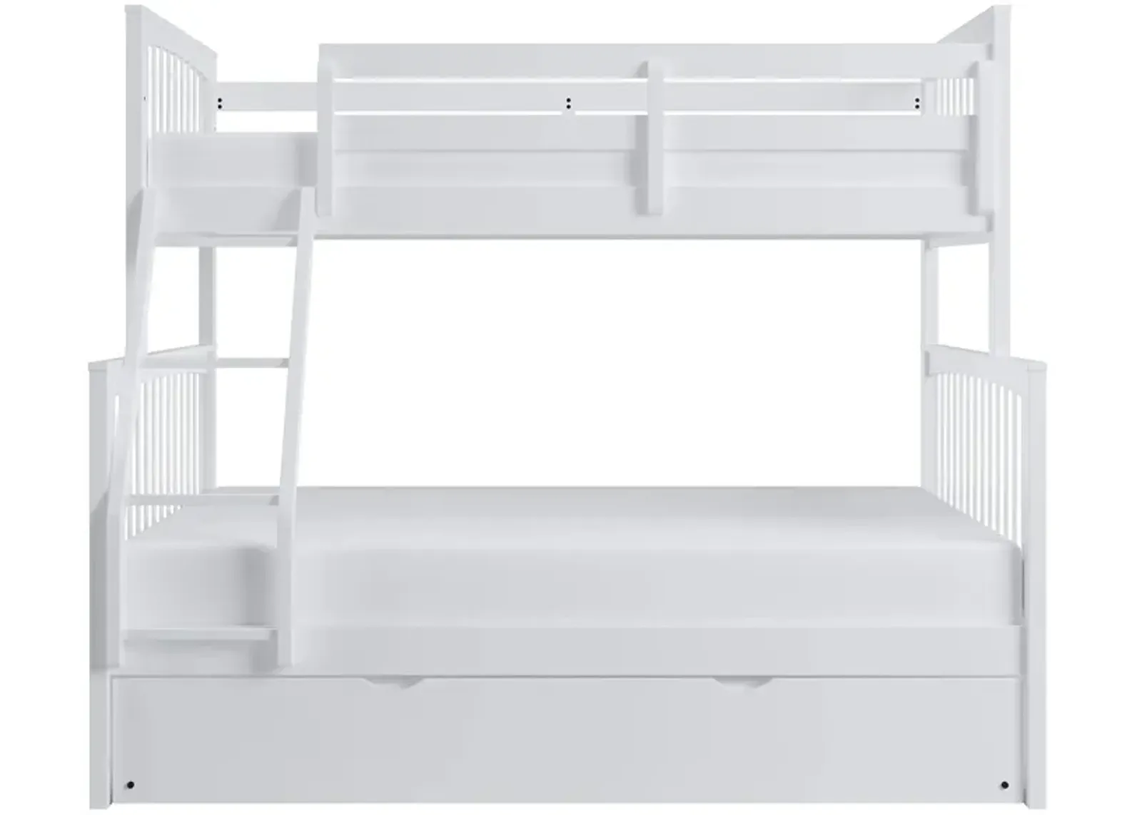 Apollo Bunk Bed with Trundle in White by Bellanest