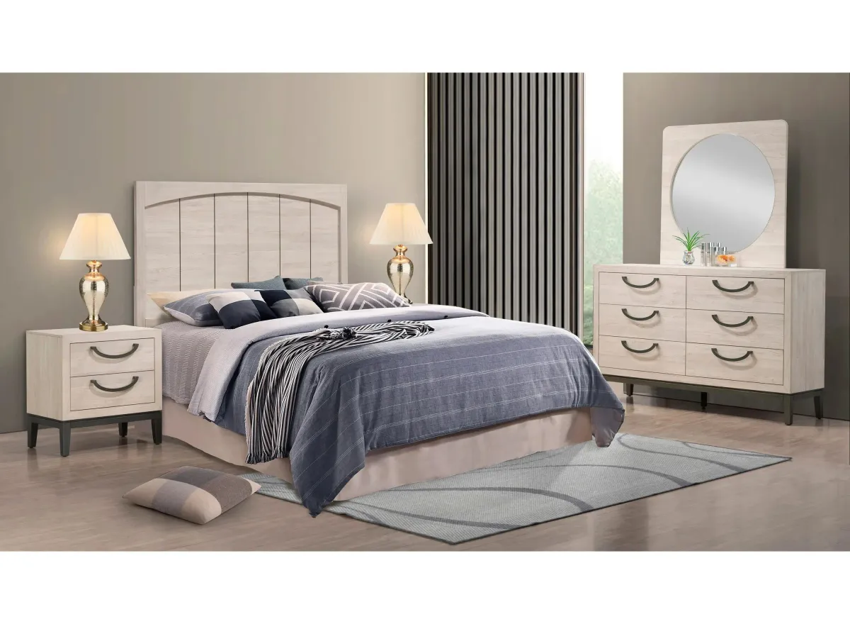 Veda 4pc. Bedroom in Off-White by Crown Mark