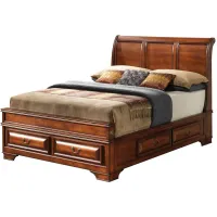 Sarasota Sleigh Bed in Light Cherry by Glory Furniture